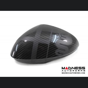 Alfa Romeo Stelvio Mirror Covers - Carbon Fiber- Full Replacements - Alfa Romeo Theme